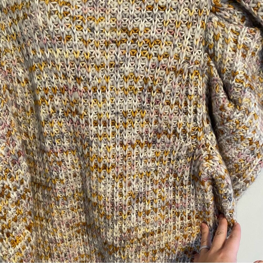 NWT Ulla Johnson Marled Wool Puff Sleeve Handmade Sweater M/L - Picture 16 of 16